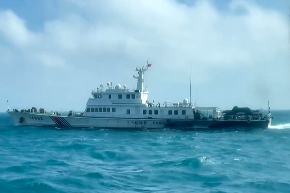 a boat with china written on the side of it