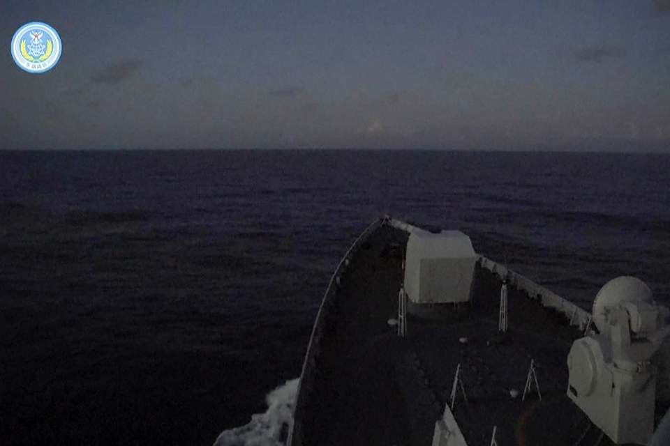 a boat in the ocean with a logo that says ' sea force ' on it