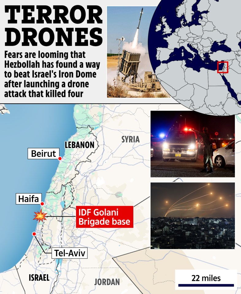a map showing terror drones in the middle east
