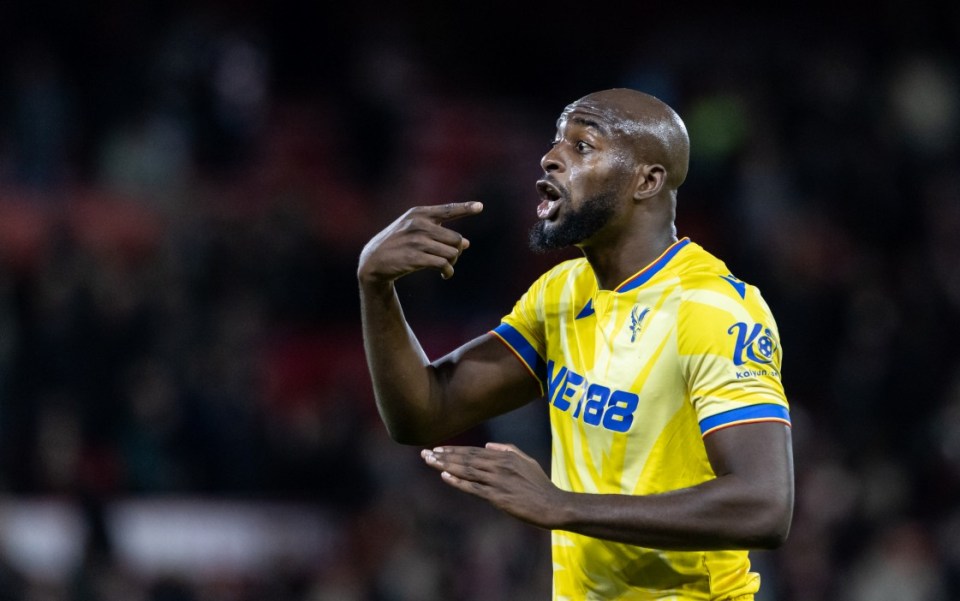 NOTTINGHAM, ENGLAND - OCTOBER 21: Crystal Palace's Jean-Philippe Mateta gestures at the end of the match during the Premier League match between Nottingham Forest FC and Crystal Palace FC at City Ground on October 21, 2024 in Nottingham, England. (Photo by Andrew Kearns - CameraSport via Getty Images)