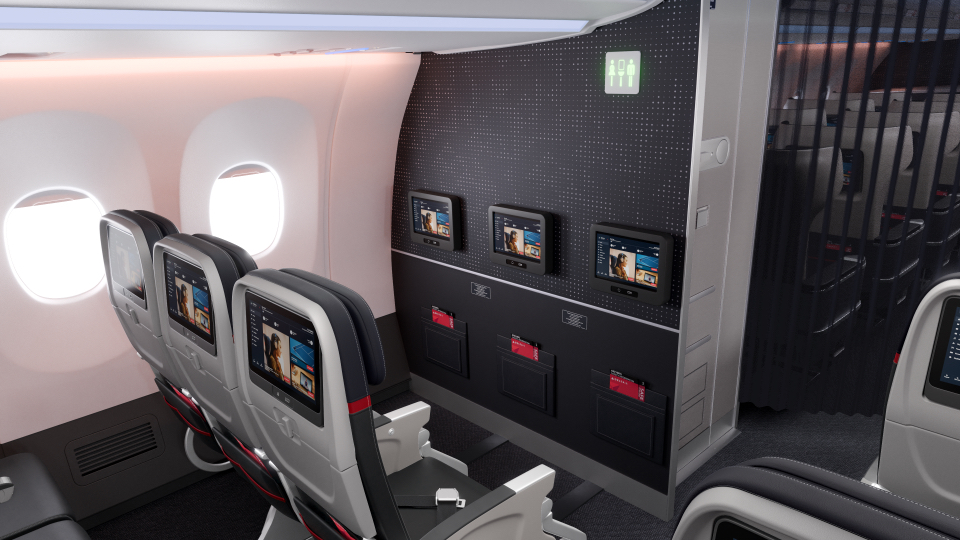 a row of seats on an airplane with a screen that says ' united airlines ' on it