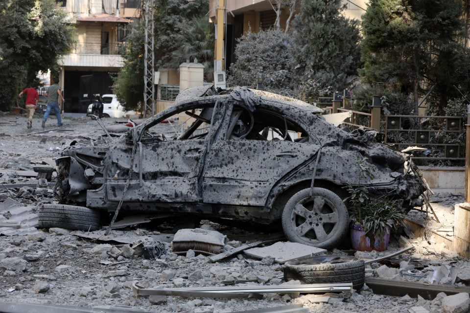 Mandatory Credit: Photo by Xinhua/REX/Shutterstock (14758603d) This photo taken on Oct. 4, 2024 shows the damage caused by Israeli airstrikes in the southern suburbs of Beirut, Lebanon. Lebanon Beirut Israeli Airstrikes - 04 Oct 2024