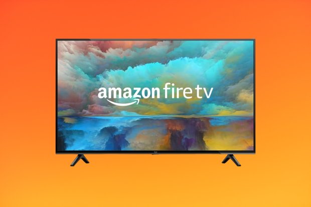 an amazon fire tv with a painting on the screen
