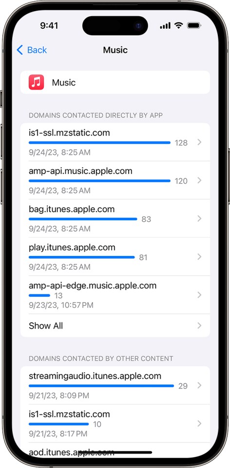 a phone screen shows the back page of the music app