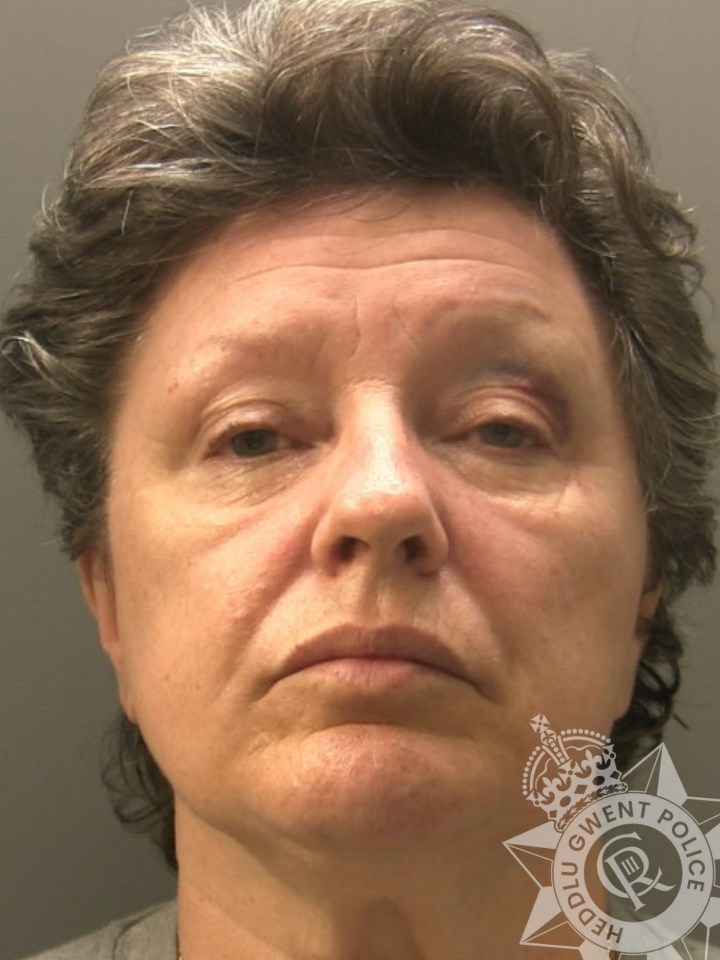 a woman with a badge that says heddlu gwent police