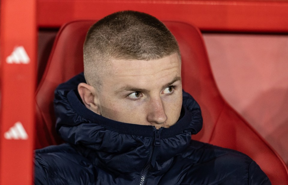 a man wearing a hooded jacket sits in a red adidas seat