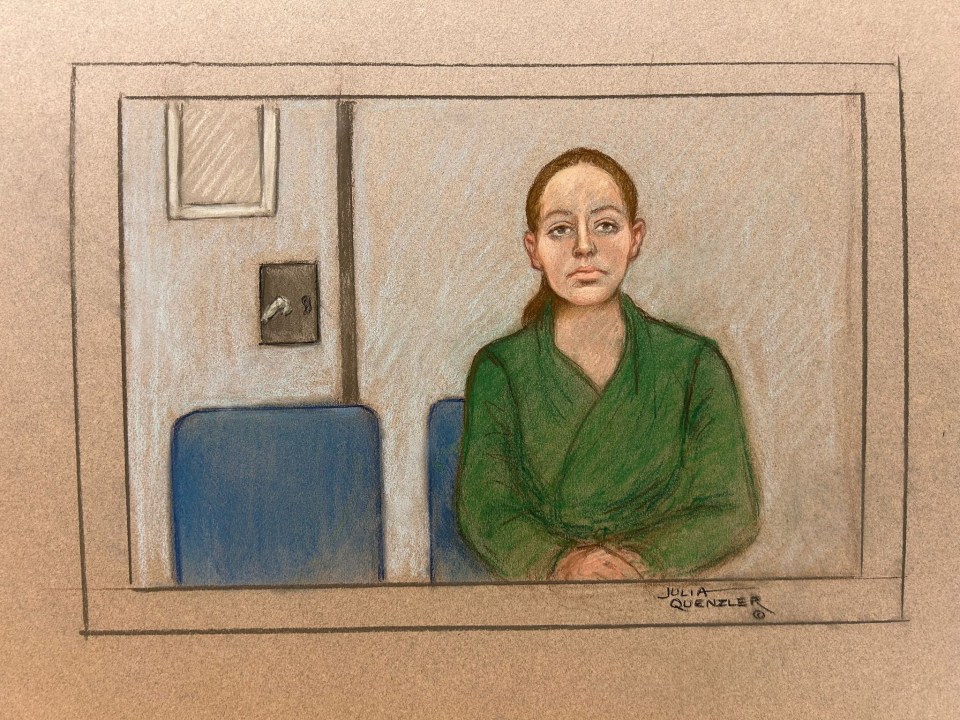a drawing of a woman in a green robe by julie roenele