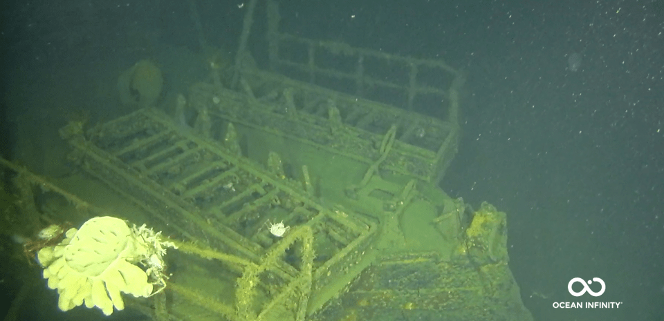 a picture of a shipwreck taken by ocean infinity