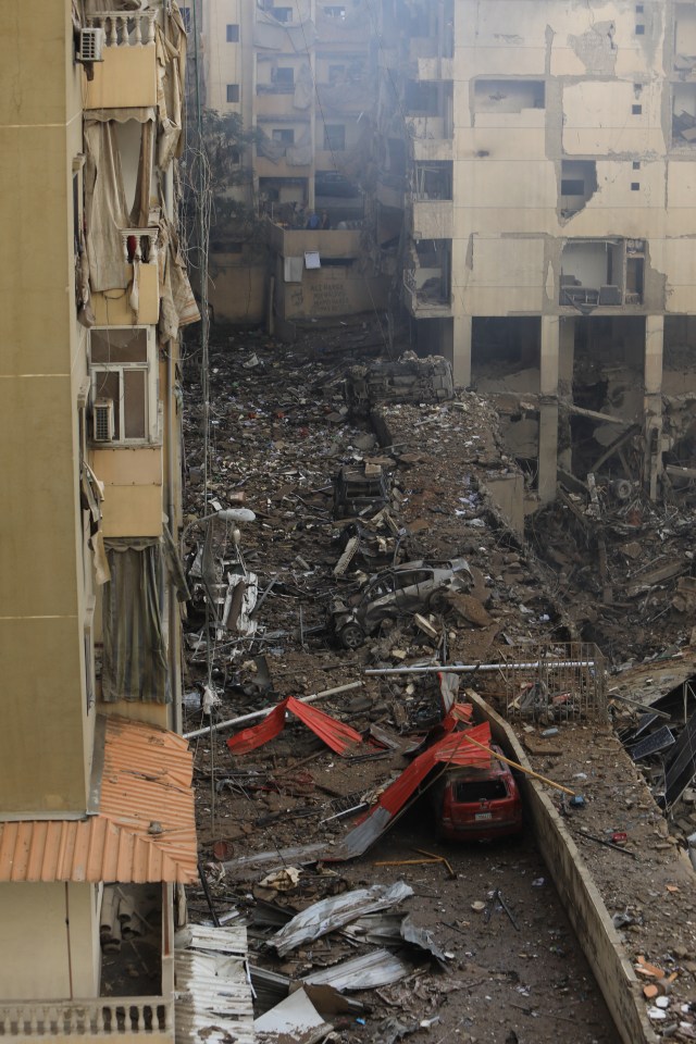 The aftermath of an Israeli airstrike at the Laylaki neighbourhood in Beirut
