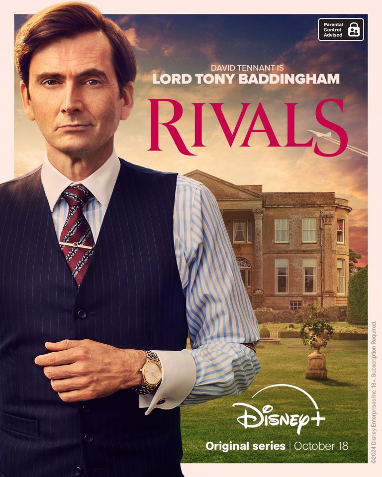 a poster for rivals shows a man in a suit and tie