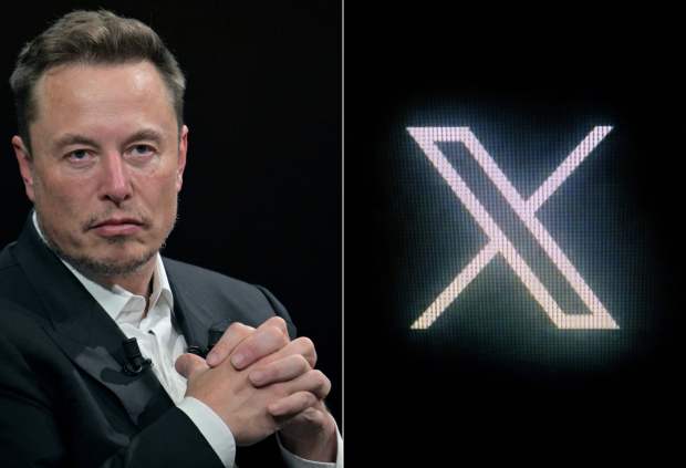 a man with his hands folded next to a letter x