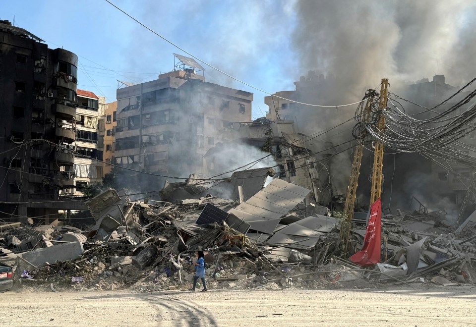 Huge piles of debris from blasted homes and buildings has started to pile up in Lebanon