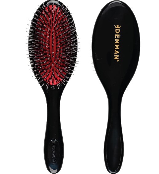 the front and back of a denman hair brush