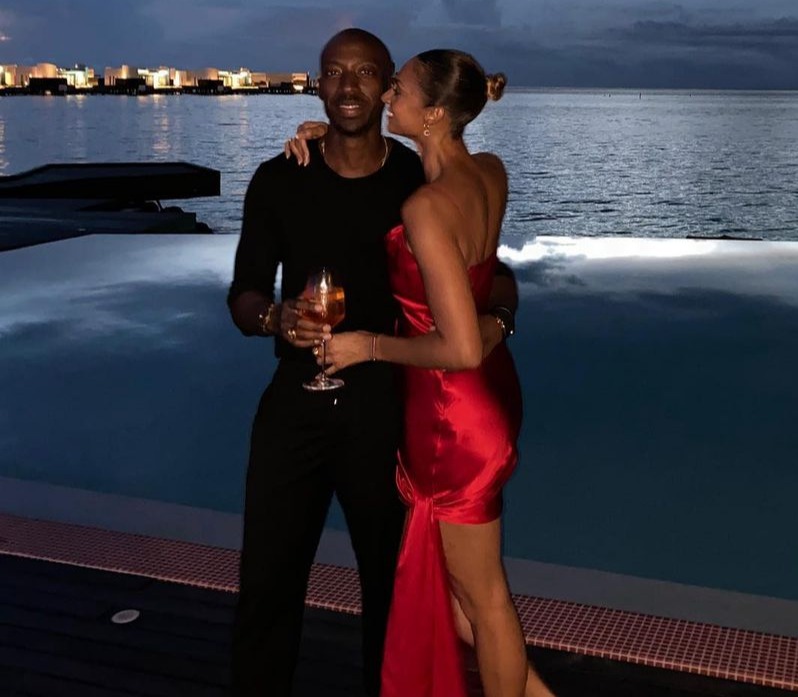 Alesha Dixon and Azuka Ononye on vacation.