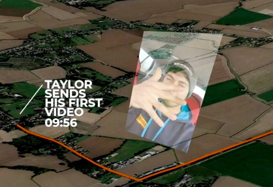 Video showed how Taylor sent videos while behind the wheel