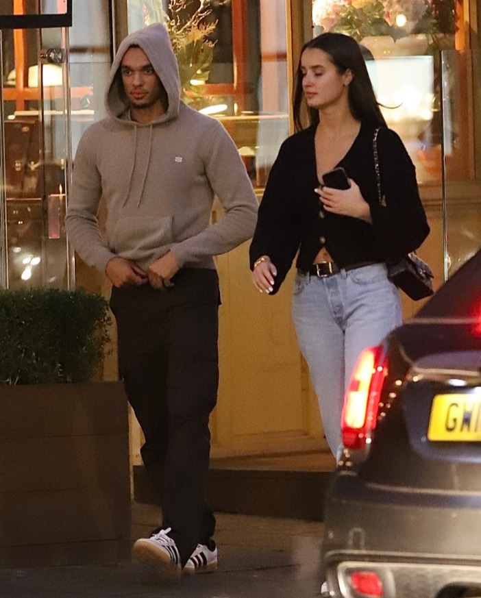 Liverpool and England player Trent Alexander-Arnold was seen enjoying a 2.5 hour meal with a mystery brunette in Hale, Cheshire. He was seen enjoying food and pasta at popular Italian Cibo. The mystery girl who has 26,000 followers on instagram is a natural beauty and quite fitting of the term WAG. Trent was seen enjoying an early evening at Manchester Christmas Markets before making his way over to cibo. After their meal the pair were seen getting back into Trents range Roger before he sped off.