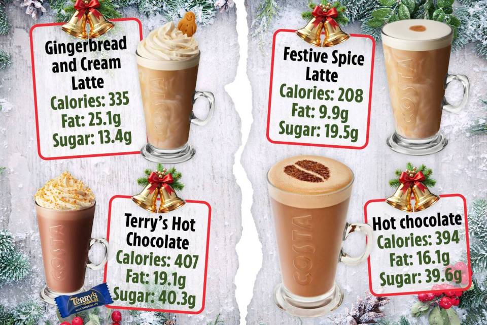 gingerbread and cream latte festive spice latte terry 's hot chocolate and hot chocolate