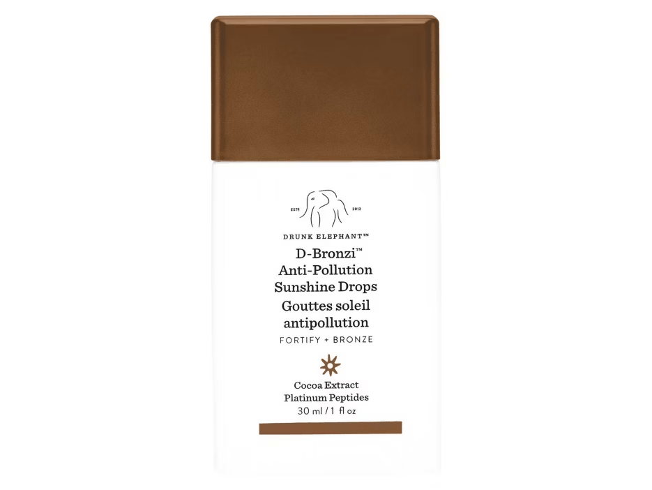 a bottle of d-bronzi anti-pollution sunshine drops