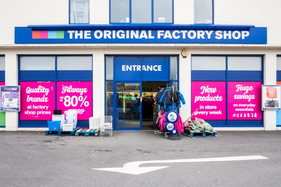 The Original Factory Shop in Gillingham, Dorset.