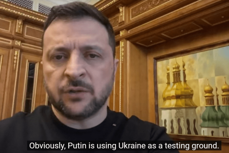 a man says obviously putin is using ukraine as a testing ground