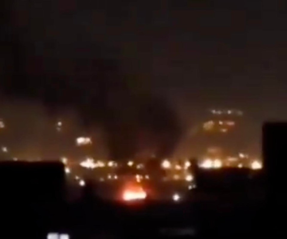 An apparent image from October 26 of Israel's strikes on Tehran