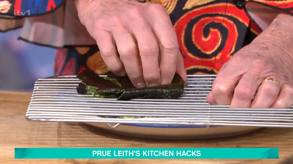 Prue started her demo but immediately spotted a flaw