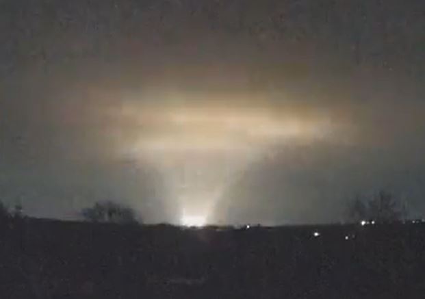 More footage showed the missile blitz over Ukraine