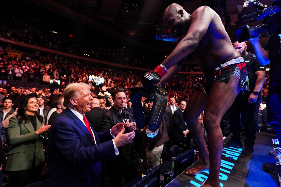 Jon Jones gifted Trump his heavyweight title after his KO of Stipe Miocic