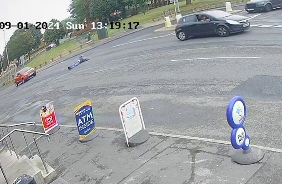 a sign that says atm inside is on the side of the road