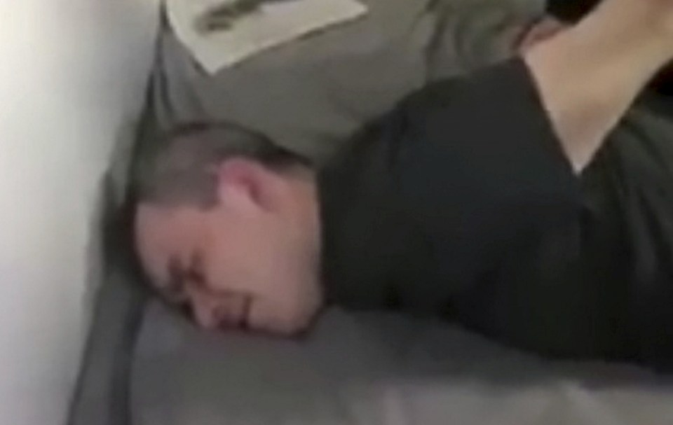 Inmate passed out in prison cell after taking Spice.