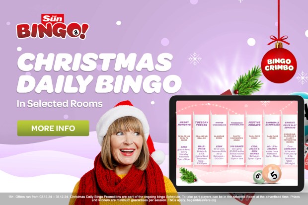 Sun Bingo Christmas Daily Bingo in selected rooms. More info available.