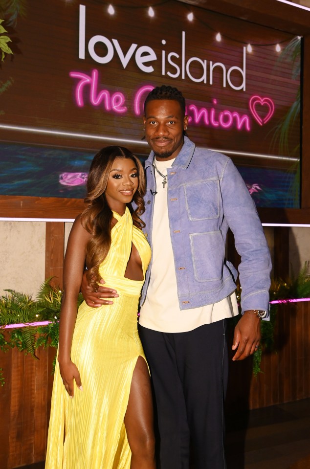 Tanya Mahenga and Shaq Muhammad at the Love Island reunion.
