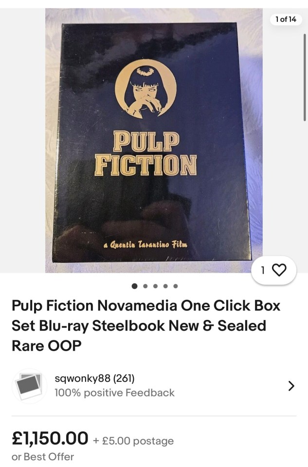 Pulp Fiction Novamedia One Click Box Set Blu-ray Steelbook, new and sealed.