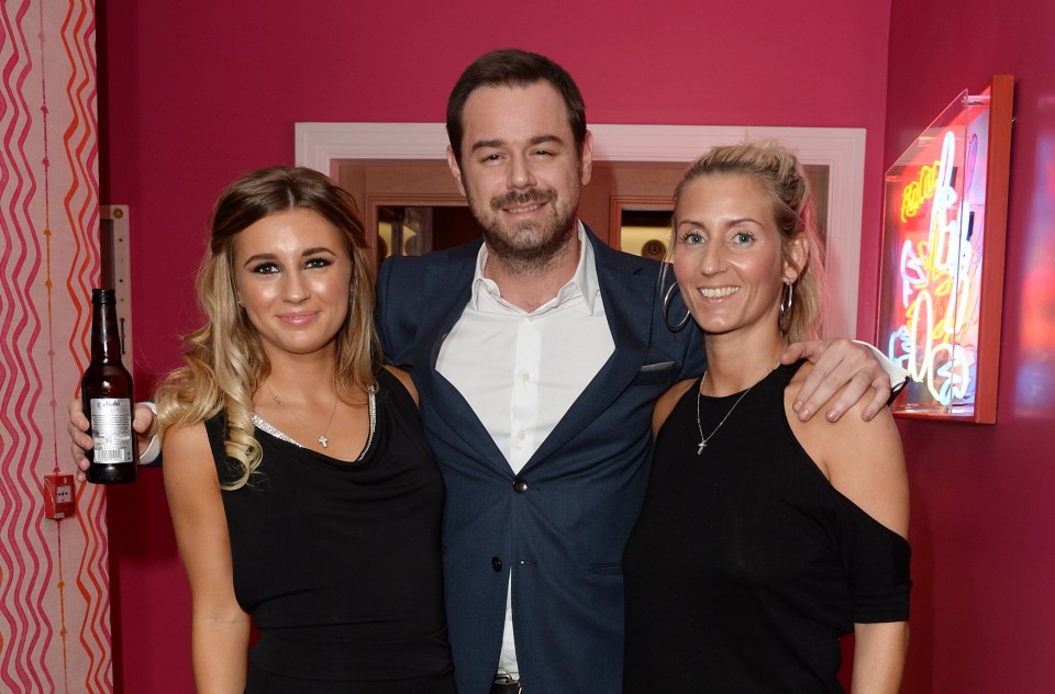 Danny Dyer with his daughter and wife at a film screening.