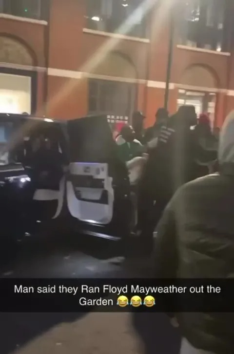 Floyd Mayweather involved in an altercation at Hatton Gardens.