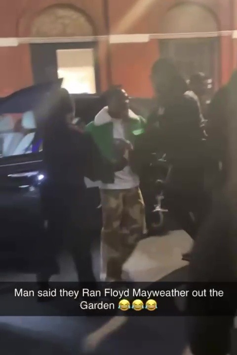 Floyd Mayweather in an altercation at Hatton Gardens.