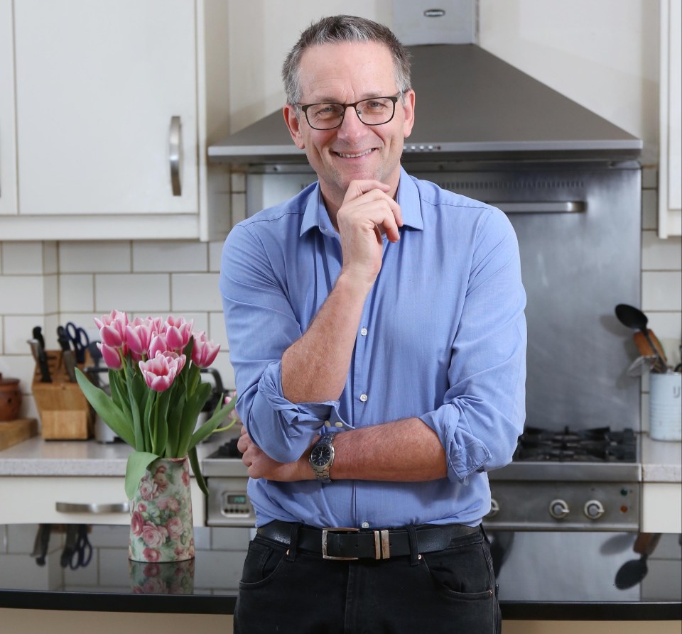Dr. Michael Mosley in his kitchen.