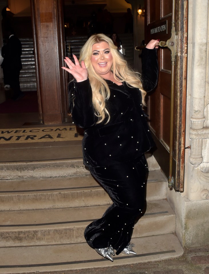 Gemma Collins arriving at a Katy Perry concert.