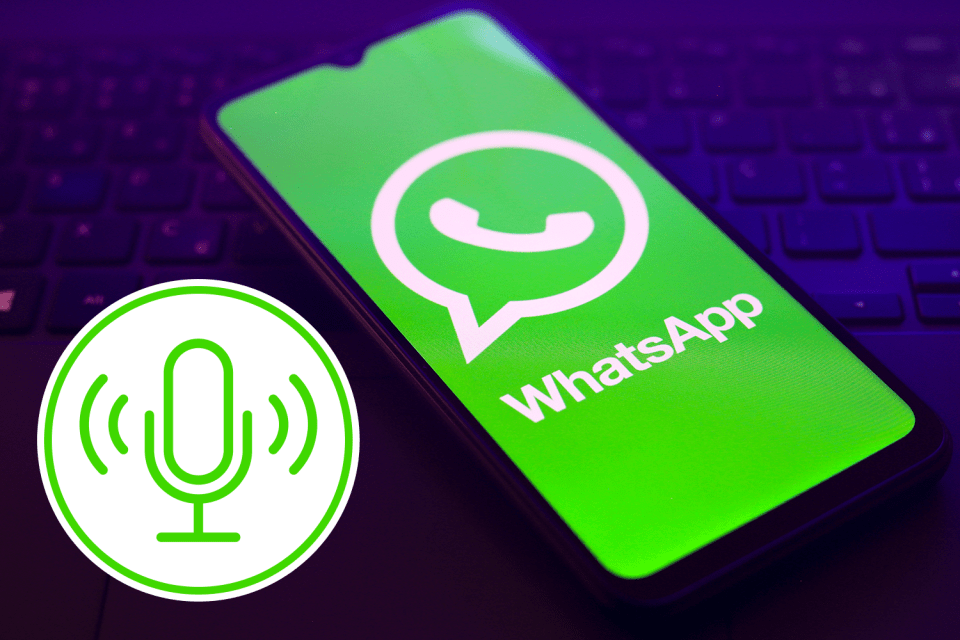WhatsApp voice message on smartphone.