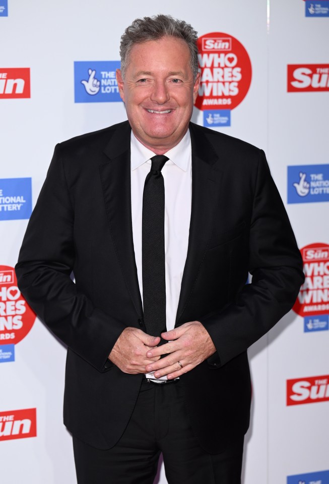 Piers Morgan at The Sun's Who Cares Wins Awards.