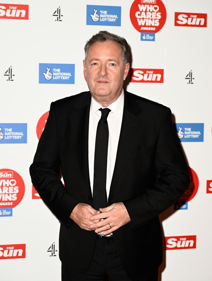 Piers Morgan at The Sun's Who Cares Wins Awards.