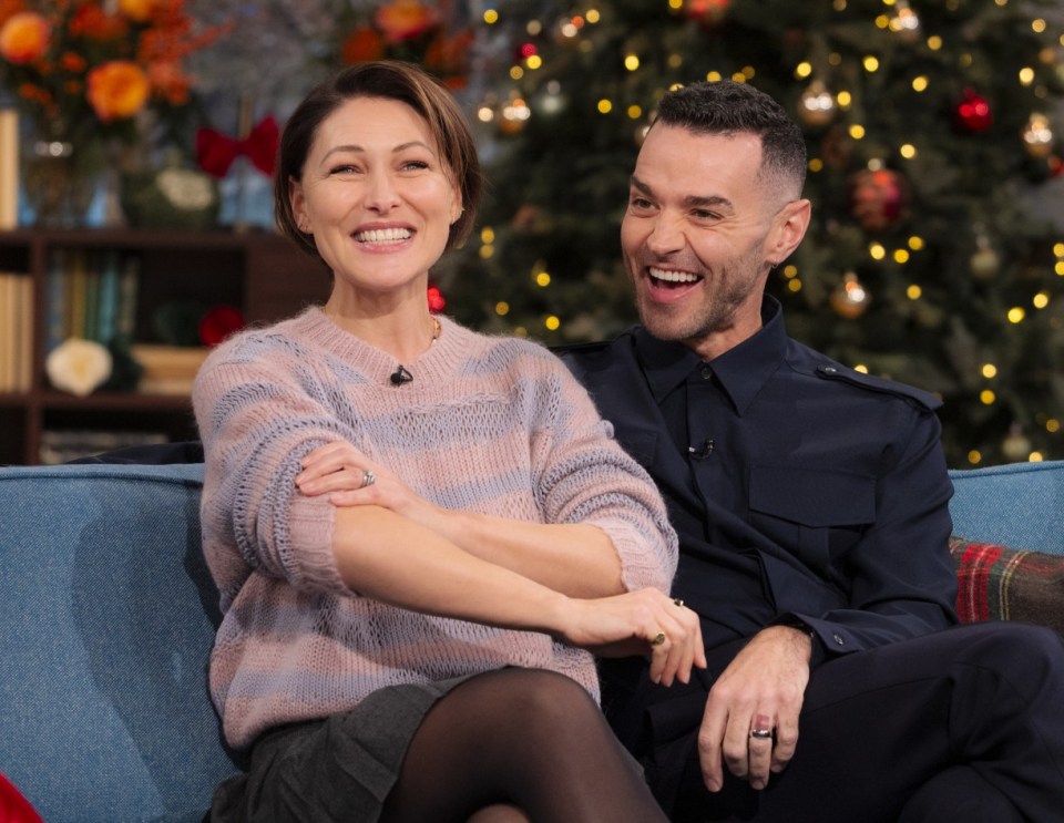 Editorial use only Mandatory Credit: Photo by Ken McKay/ITV/REX/Shutterstock (14988963z) Emma Willis, Matt Willis 'This Morning' TV show, London, UK - 10 Dec 2024