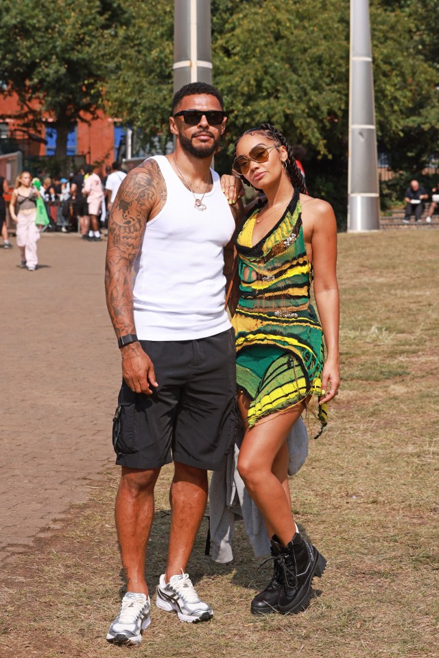 Andre Gray and Leigh-Anne Pinnock at the Strawberries & Creem VIP Lounge.