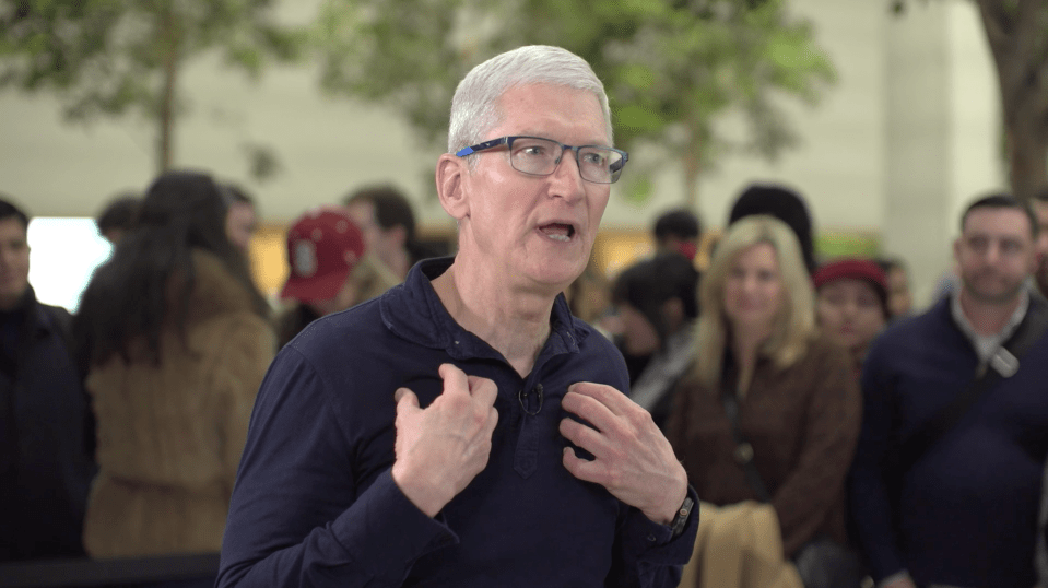 Tim Cook speaking.