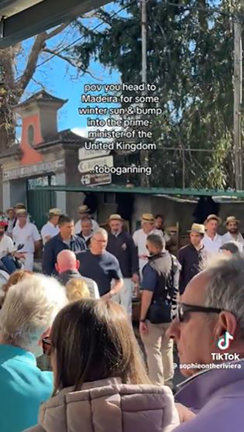 Keir Starmer on holiday in Madeira.