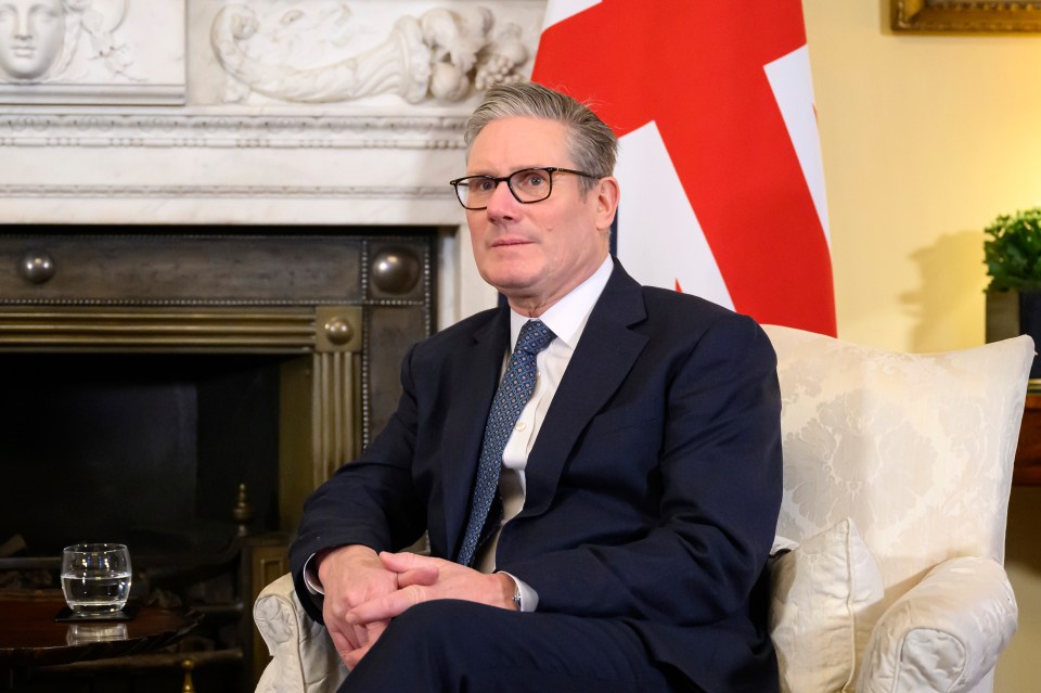 Prime Minister Keir Starmer in a meeting at 10 Downing Street.