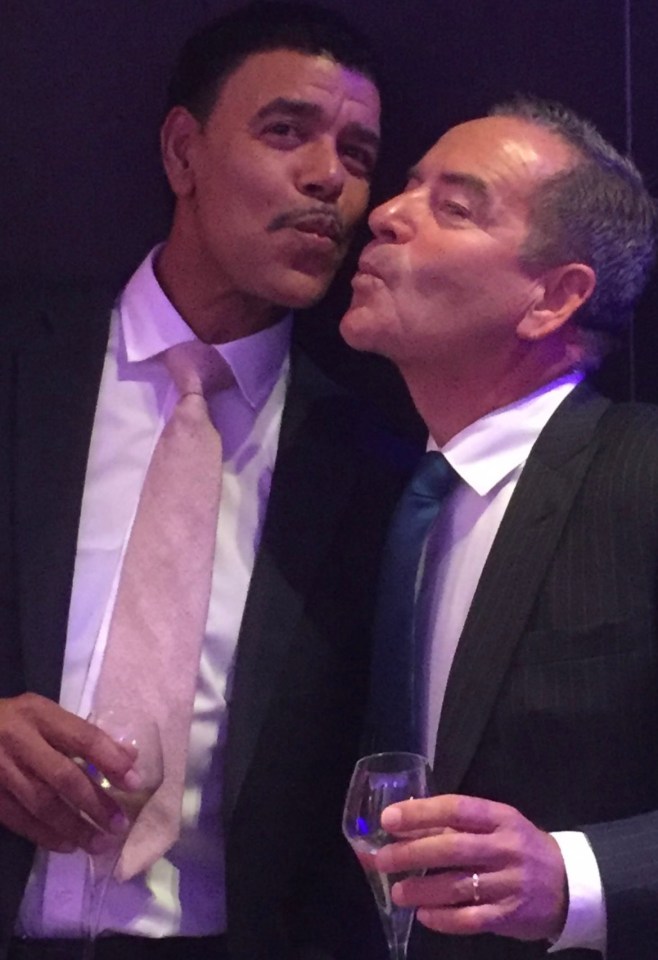 Chris Kamara and Jeff Stelling at an event.