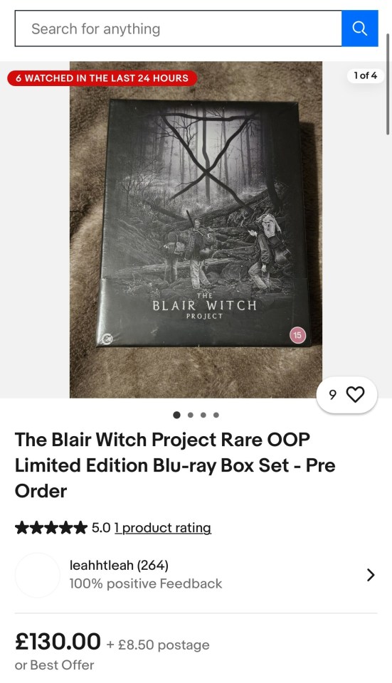 The Blair Witch Project limited edition Blu-ray box set.