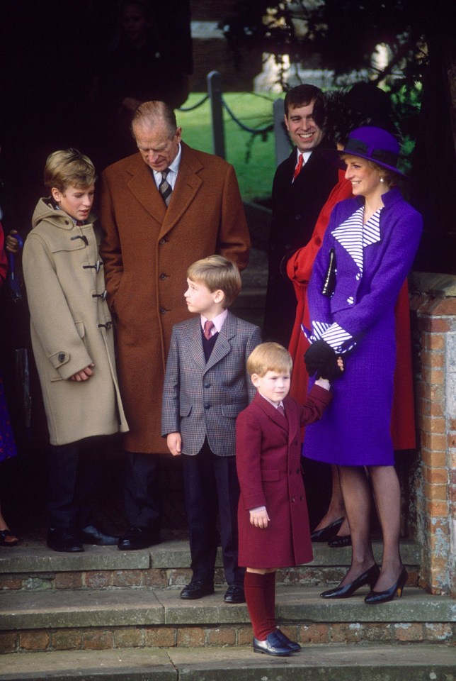 The Royal Family at a Christmas Day church service in Sandringham, 1989.