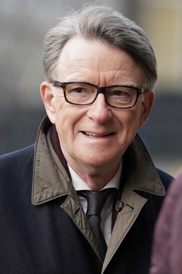 Lord Peter Mandelson at Alistair Darling's memorial service.
